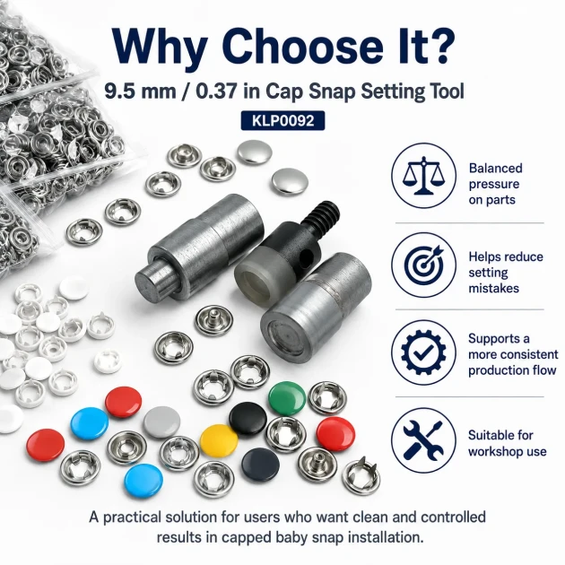 Prong Snap Fasteners Mold - Lid Snap Fasteners 9,5 Fastening Tool KLP0092