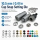 Capped Prong Snap Setting Die for 10.5 mm / 0.41 in Snap Fasteners - Ideal for baby and childrenswear, DIY projects, and
