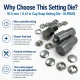 Capped Prong Snap Setting Die for 10.5 mm / 0.41 in Snap Fasteners - Ideal for baby and childrenswear, DIY projects, and