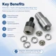 Ring-Style Prong Snap Setting Die for 10.5 mm / 0.41 in Snap Fasteners, precision tool for fabric-friendly snap installation
