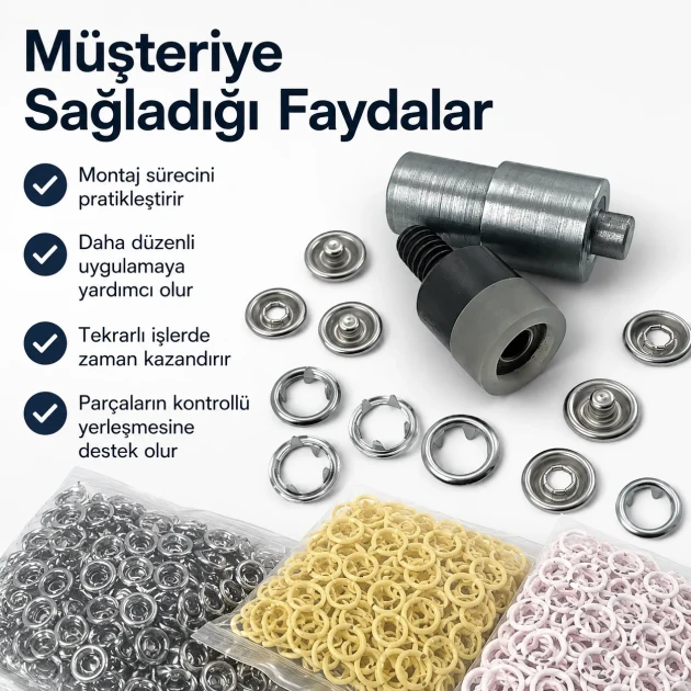 Ring-Style Prong Snap Setting Die for 9.5 mm / 0.37 in Snap Fasteners, high-precision tool for flawless snap installation