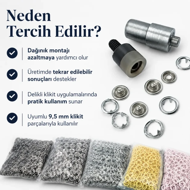 Ring-Style Prong Snap Setting Die for 9.5 mm / 0.37 in Snap Fasteners, high-precision tool for flawless snap installation