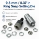 Ring-Style Prong Snap Setting Die for 9.5 mm / 0.37 in Snap Fasteners, high-precision tool for flawless snap installation