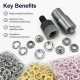 Ring-Style Prong Snap Setting Die for 9.5 mm / 0.37 in Snap Fasteners, high-precision tool for flawless snap installation