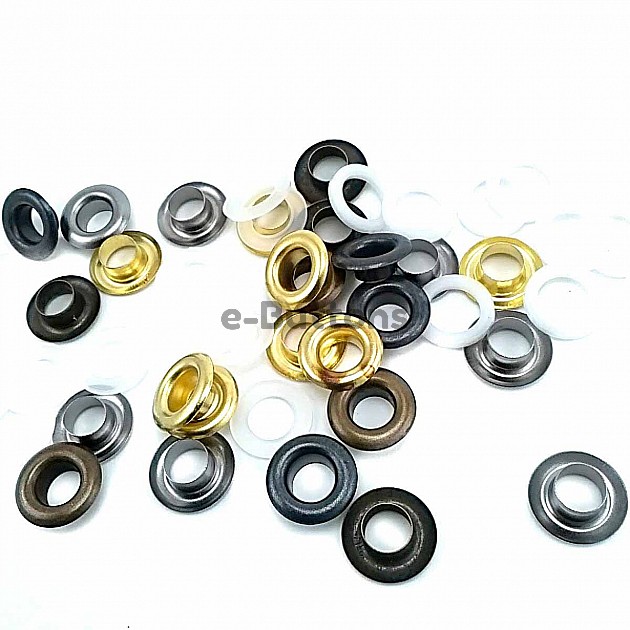 15 mm Metal Eyelets 9/32"   (250 pcs / Package) K0001