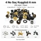 4 No Saç Kuşgözü 6 mm Plastik veya Metal Pul Seçenekli 250 Adet/Paket, dayanıklı ve estetik tasarım ile çanta, ayakkabı ve