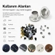 2 No Saç Kuşgözü 4,5 mm İç Çap Plastik veya Metal Pul Seçenekli 250 Adet/Paket