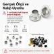 2 No Saç Kuşgözü 4,5 mm İç Çap Plastik veya Metal Pul Seçenekli 250 Adet/Paket