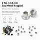 2 No Saç Kuşgözü 4,5 mm İç Çap Plastik veya Metal Pul Seçenekli 250 Adet/Paket