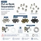 Long-Barrel Sheet Steel Eyelet 4.5 mm / 0.177 in Inner Diameter with Washer Options, 250 Pieces K0003U