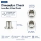 Long-Barrel Sheet Steel Eyelet 4.5 mm / 0.177 in Inner Diameter with Washer Options, 250 Pieces K0003U