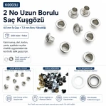 Long-Barrel Sheet Steel Eyelet 4.5 mm / 0.177 in Inner Diameter with Washer Options 250 Pieces K0003U