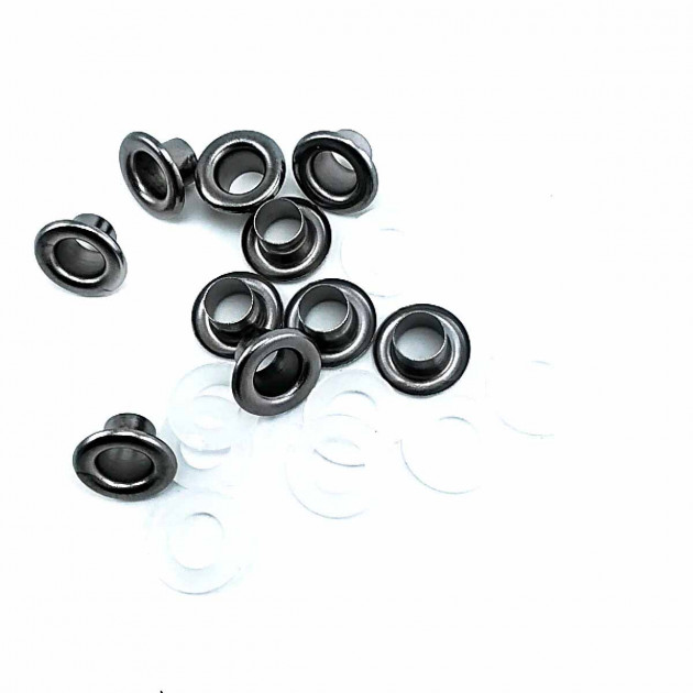 Eyelets 13/64" 10 mm (250 Pcs / Package) Silver Braas Oxide K0008