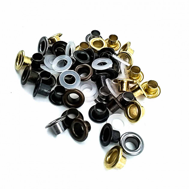 Eyelets 13/64" 10 mm (250 Pcs / Package) Silver Braas Oxide K0008