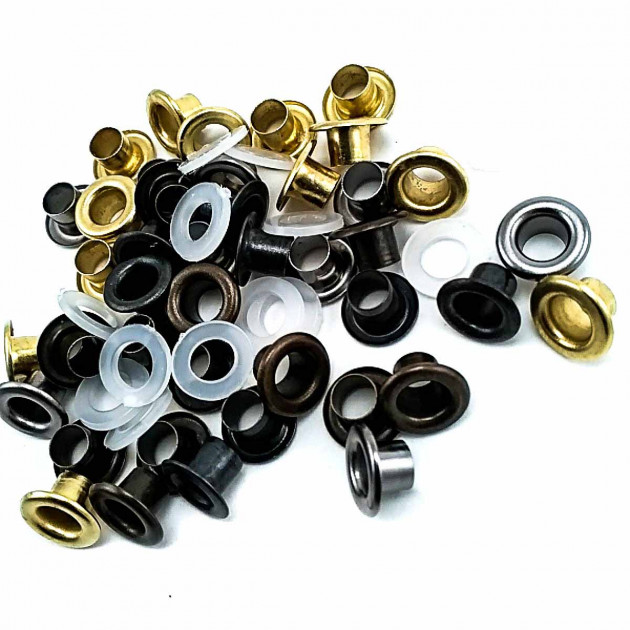 Eyelets 13/64" 10 mm (250 Pcs / Package) Silver Braas Oxide K0008