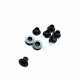 Eyelets 13/64" 10 mm (250 Pcs / Package) Silver Braas Oxide K0008