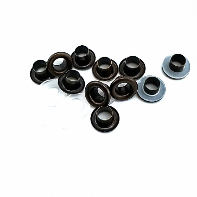 Eyelets 13/64" 10 mm (250 Pcs / Package) Silver Braas Oxide K0008