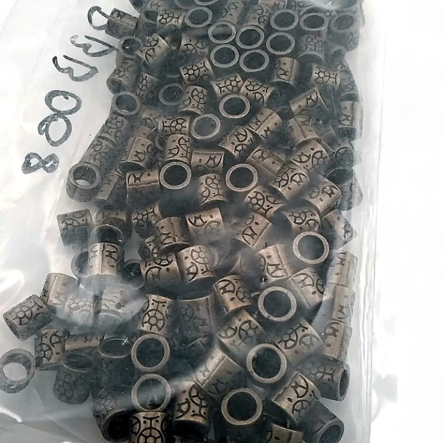 Desenli Bağucu Antik Sarı Metal Boncuk Şekil Giriş 5,8 mm PBB008PROMO