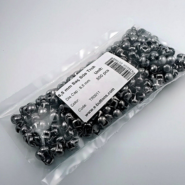 Metal Trok Black Nickel 8.5 mm Prong Stud Six Legged (500 pcs / Package) TR0011PK