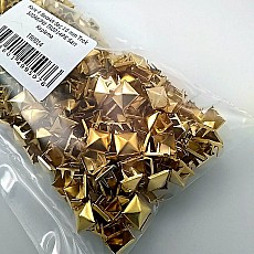 Pyramid Patterned Yellow Metal Trok 10 mm Prong Stud Four Legged (500 pcs / Package) TR0014PKS