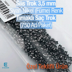 Metal Trok 3,5 mm Black Nickel Four Legged Prong Stud (750 pcs / Package) TR0016PKB