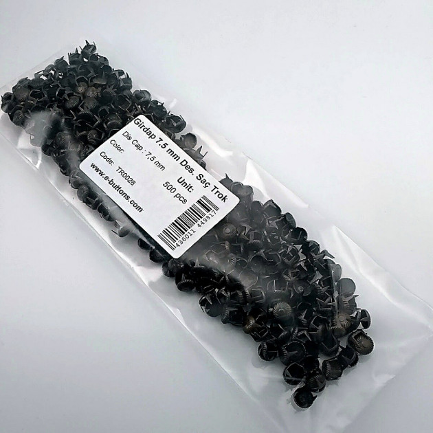 Metal Trok Antique Yellow 7.5 mm Prong Stud Swirl Pattern Six Legged (500 pcs / Package) TR0028PK06