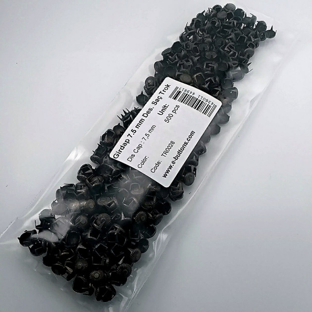 Metal Trok Antique Yellow 7.5 mm Prong Stud Swirl Pattern Six Legged (500 pcs / Package) TR0028PK06