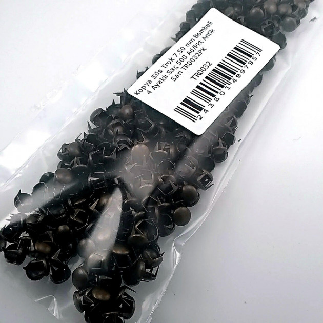 Metal Trok 7,5 mm Antique Yellow Four Legged Prong Stud (500 pcs / Package) TR0032PKA