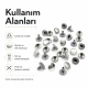 9 mm (0.35") Cap and 7.5 mm (0.30") Post Steel Single Cap Rivet - 1000 Pieces, Durable Stainless Steel Rivets for Crafting