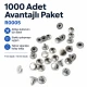 9 mm (0.35") Cap and 7.5 mm (0.30") Post Steel Single Cap Rivet - 1000 Pieces, Durable Stainless Steel Rivets for Crafting