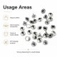 9 mm (0.35") Cap and 7.5 mm (0.30") Post Steel Single Cap Rivet - 1000 Pieces, Durable Stainless Steel Rivets for Crafting