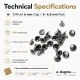 0 Rivet 6 mm (0.24") Cap with 6-6.5 mm (0.24"-0.26") Post Steel Rivet – 1000 Pieces R0006 for crafting and sewing projects