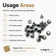 0 Rivet 6 mm (0.24") Cap with 6-6.5 mm (0.24"-0.26") Post Steel Rivet – 1000 Pieces R0006 for crafting and sewing projects