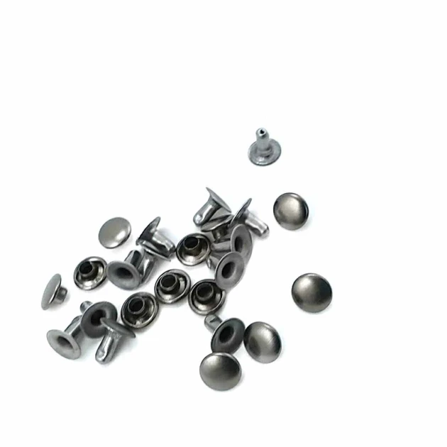 0 Rivet 6 mm (0.24") Cap with 6-6.5 mm (0.24"-0.26") Post Steel Rivet – 1000 Pieces R0006 for crafting and sewing projects