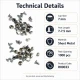 7 mm Plain Metal Rivet for garments and crafts, 500 pieces pack