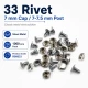 7 mm Plain Metal Rivet for garments and crafts, 500 pieces pack