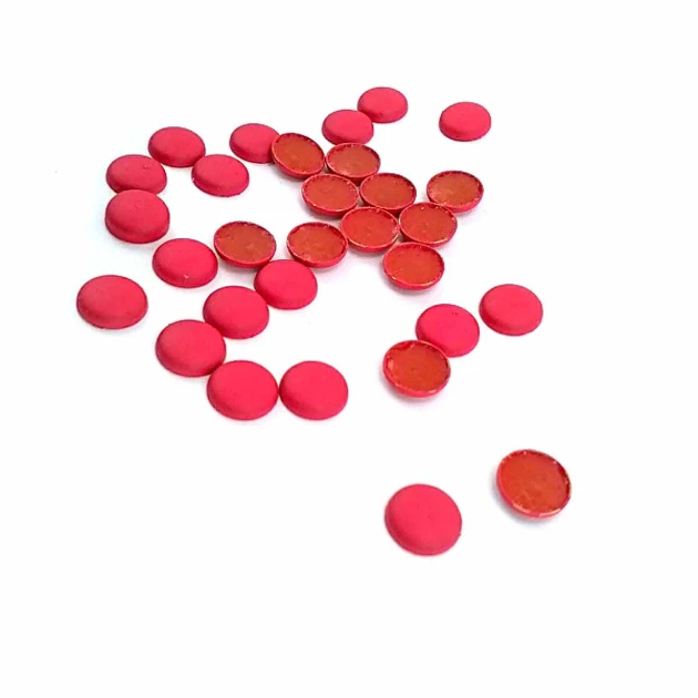 9 mm Red Color Plastic Adhesive Rivets - 250 pcs