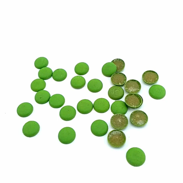 9 mm Green Color Plastic Adhesive Rivets - 250 pcs