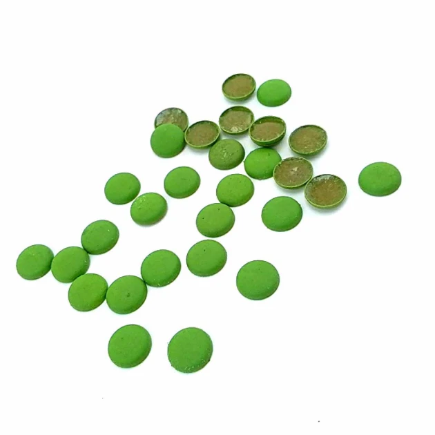 9 mm Green Color Plastic Adhesive Rivets - 250 pcs