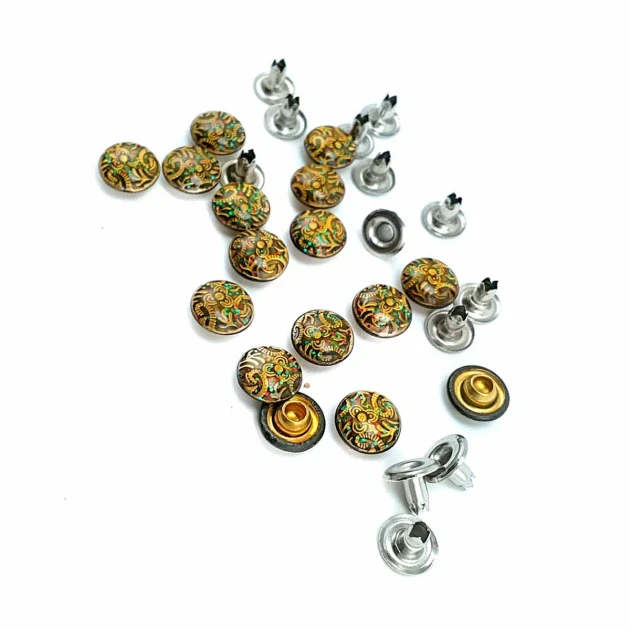 9 mm 14 boy Desenli Rivet R0016