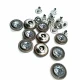 Glass Stone Edges Patterned Rivet 12 mm