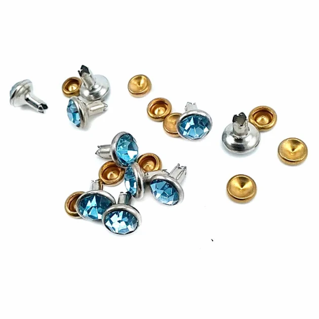 8 mm 12 boy Cam Taşlı Sade Rivet R0024