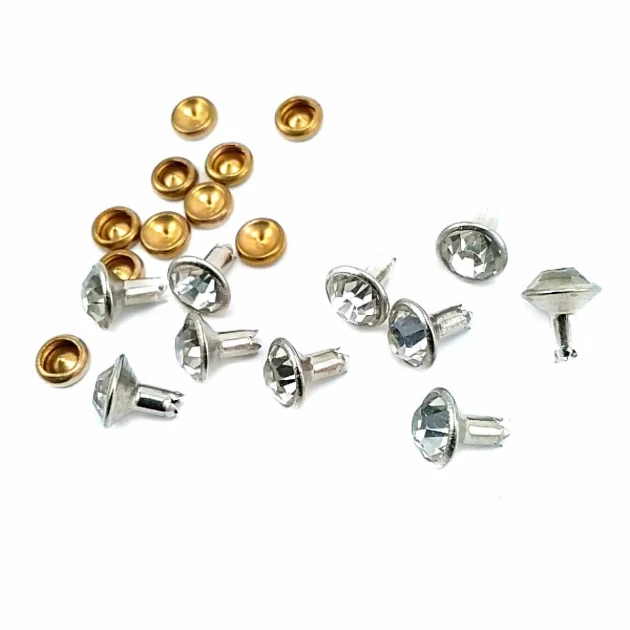 Rhinestone Plain Rivet 8 mm with decorative design