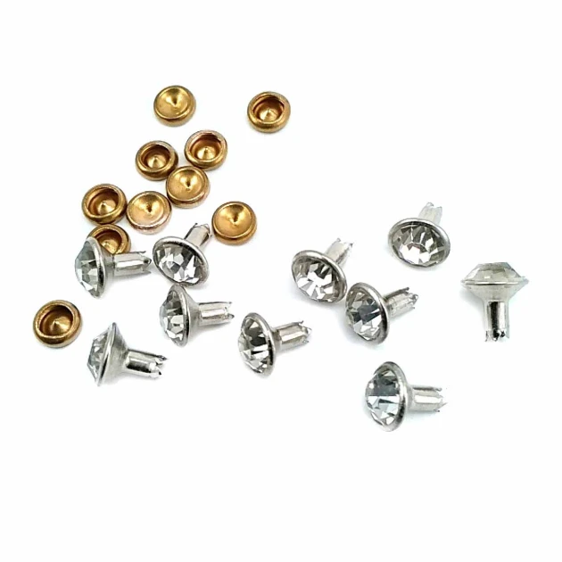 Rhinestone Plain Rivet 8 mm with decorative design