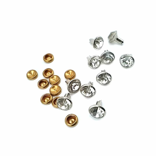 Rhinestone Plain Rivet 8 mm with decorative design