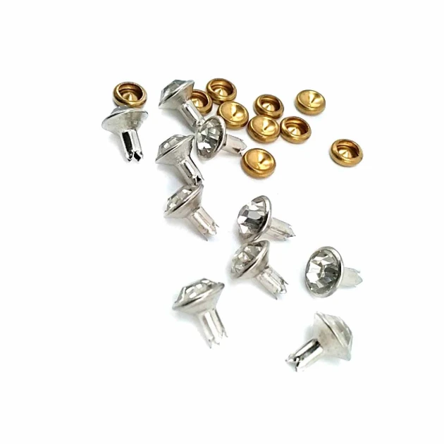 Rhinestone Plain Rivet 8 mm with decorative design