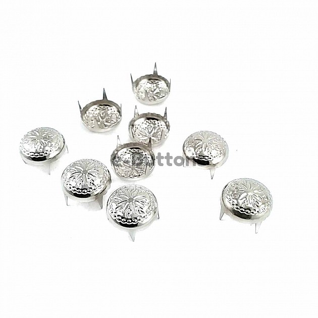 Süs Trok 12.5 mm Desenli 4 Ayaklı Metal (250 Ad/Paket) TR0031