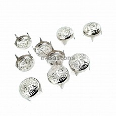  Prong Trok 12.5 mm Patterned 4 Legged Metal (250 pcs / Package) TR0031