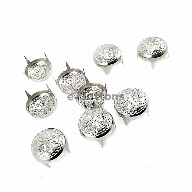 Prong Trok 12.5 mm Patterned 4 Legged Metal (250 pcs / Package) TR0031