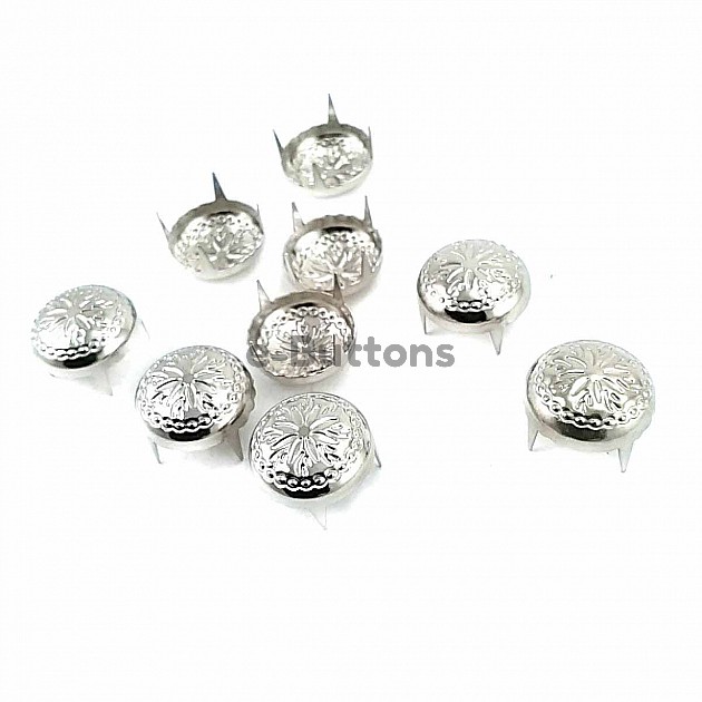 Prong Trok 12.5 mm Patterned 4 Legged Metal (250 pcs / Package) TR0031